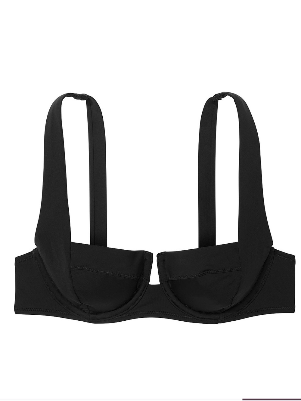 Victoria’s Secret Swim Essential Full-Coverage Bikini Top Black 36C